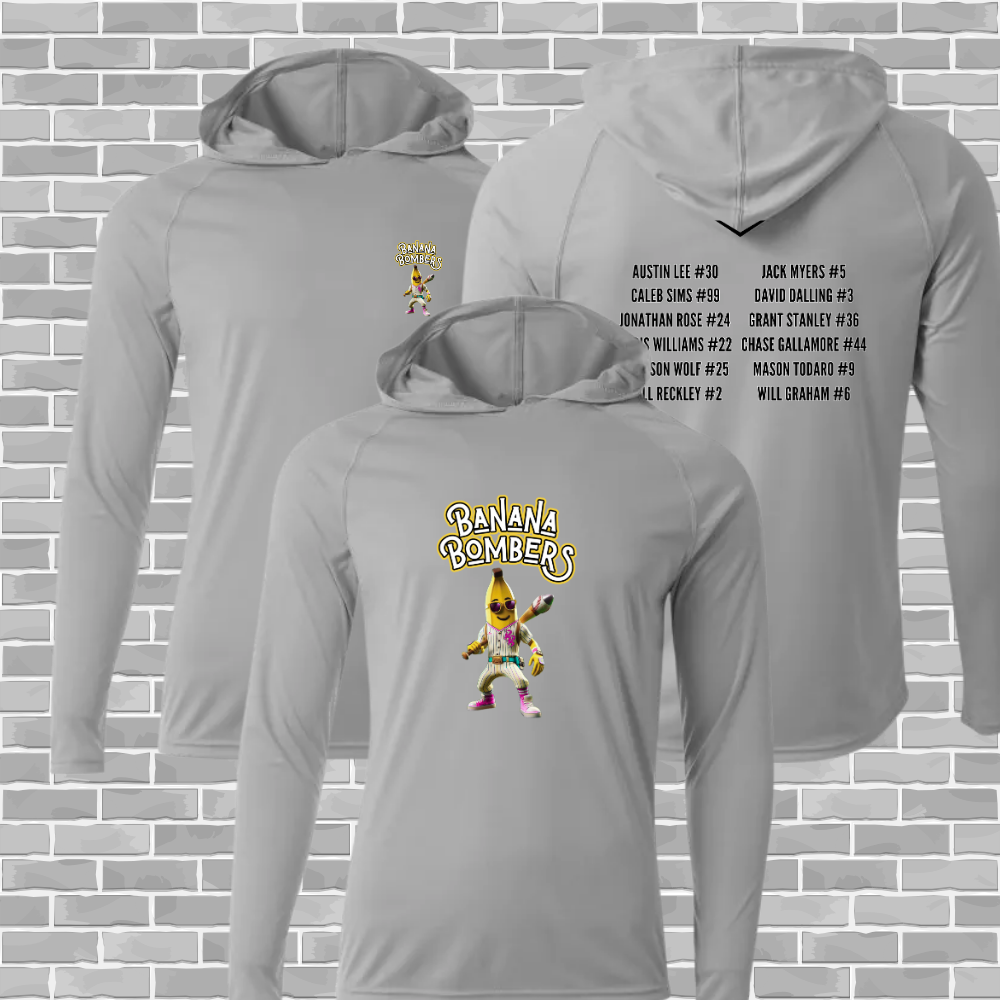 Banana Bombers A4 Long Sleeve Lightweight Hoodie Adult/Youth