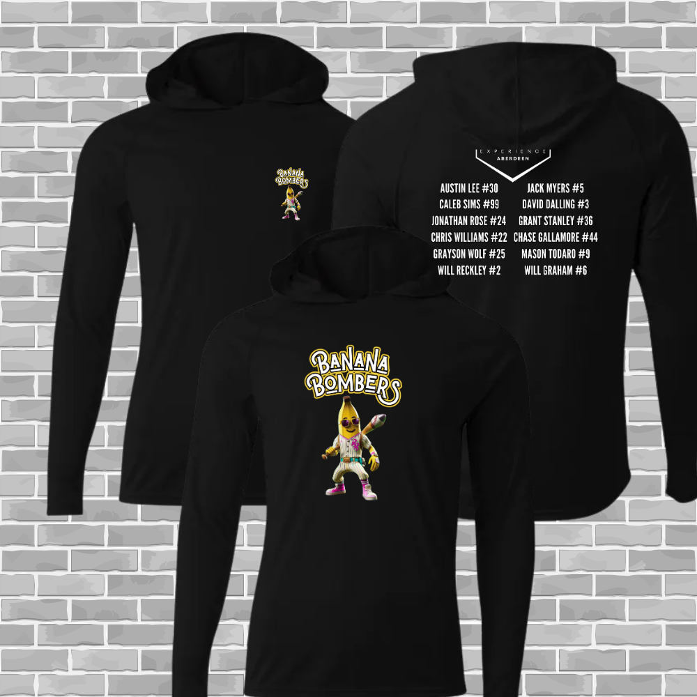 Banana Bombers A4 Long Sleeve Lightweight Hoodie Adult/Youth