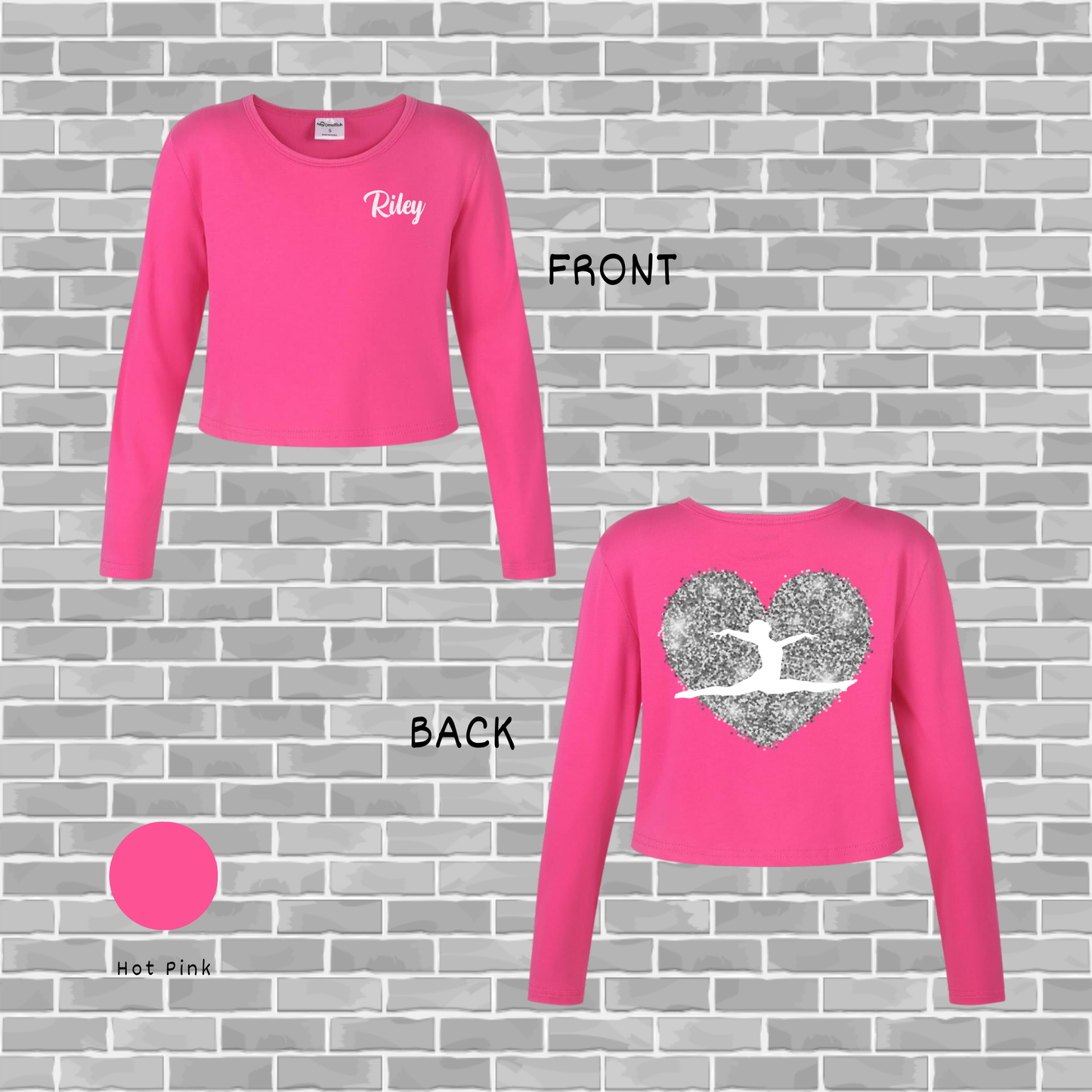Custom Youth Long Sleeved Cropped Dance Tee