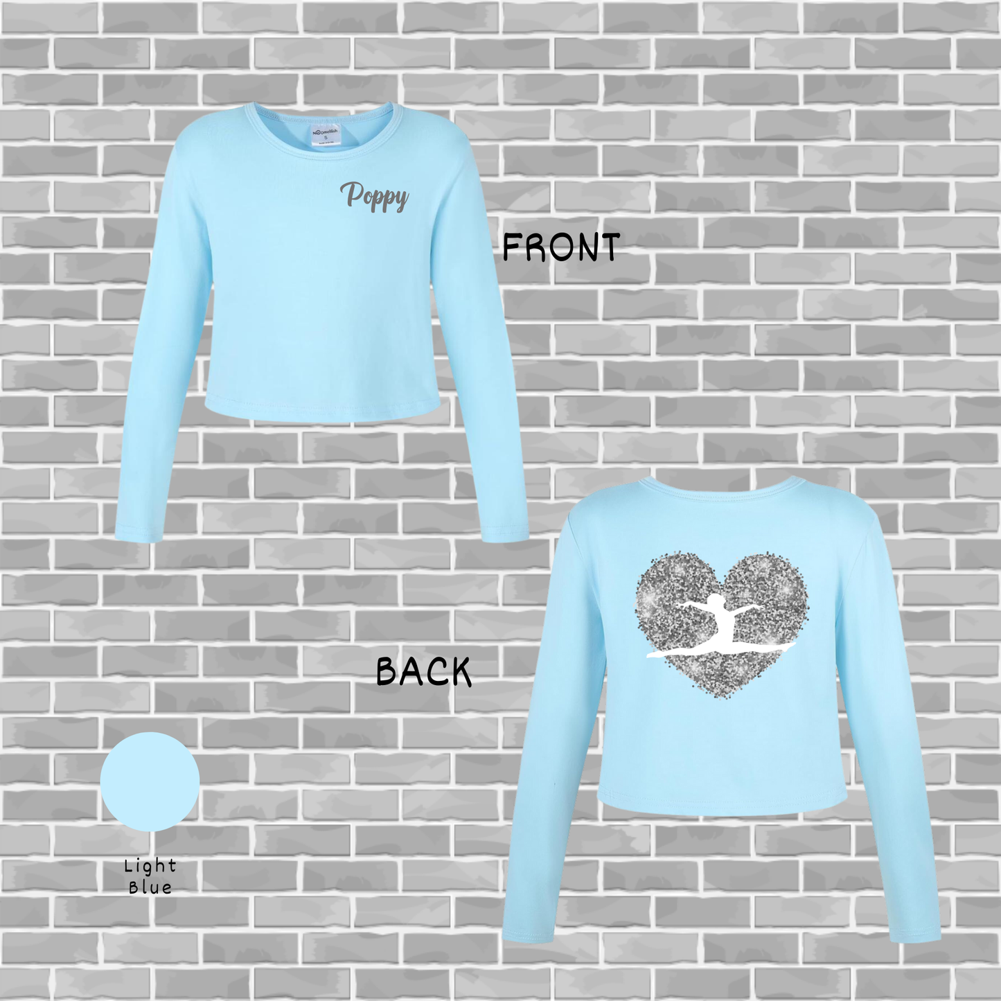 Custom Youth Long Sleeved Cropped Dance Tee