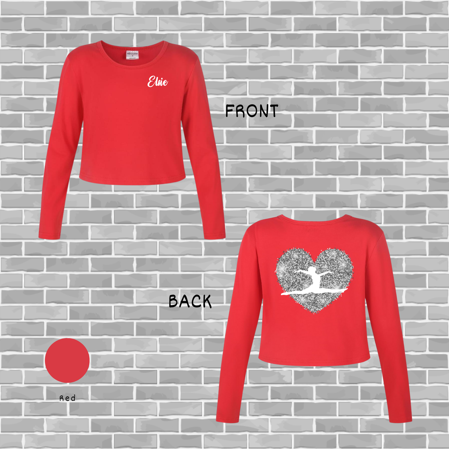 Custom Youth Long Sleeved Cropped Dance Tee